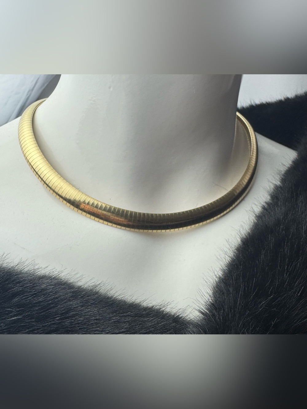 17" GOLD OMEGA CHAIN: 49G 14K-Y/G, YELLOW GOLD